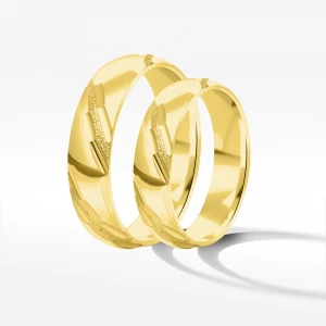 Obrączki ślubne z żółtego złota 5mm Filipowicz