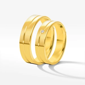 Obrączki ślubne z żółtego złota 5mm płaskie Filipowicz