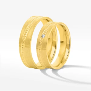 Obrączki ślubne z żółtego złota 5mm płaskie Filipowicz