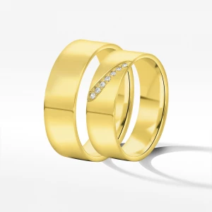 Obrączki ślubne z żółtego złota 6mm płaskie Filipowicz