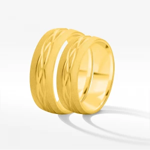 Obrączki ślubne z żółtego złota 6mm półokrągłe Filipowicz