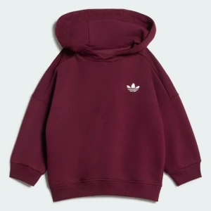 Obszerna bluza z kapturem i spodnie z nogawkami bez mankietów Adidas bordowy