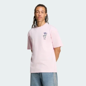 Obszerna koszulka z grafiką adidas Disney Snowball Clear Pink