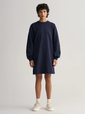 Obszerna Sukienka z Długim Rękawem I Logo GANT