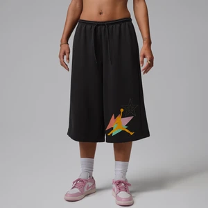 Obszerne damskie spodenki z dzianiny dresowej Jordan Brooklyn Fleece - Czerń