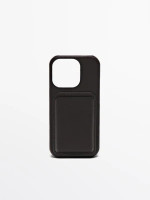 Obudowa Na Iphone 16 Pro Ze Skóry Nappa - Brązowy - - Massimo Dutti - Mężczyzna