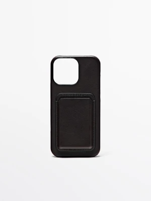Obudowa Na Telefon Iphone Pro Max Ze Skóry Nappa - Brązowy - - Massimo Dutti - Mężczyzna