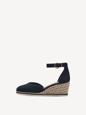 Obuwie na koturnie niebieski Tamaris