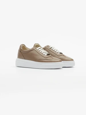 OBUWIE SNEAKERSY M1510 BEŻOWE 0001 ZE SKÓRY NATURALNEJ Recman