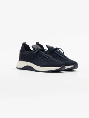 OBUWIE SNEAKERSY M1645 GRANATOWE ZE SKÓRY NATURALNEJ Recman