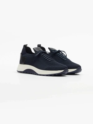 OBUWIE SNEAKERSY M1645 GRANATOWE ZE SKÓRY NATURALNEJ Recman