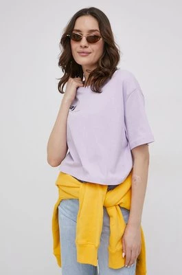 OCAY T-shirt bawełniany kolor fioletowy