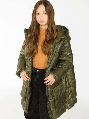 Ocieplana kurtka khaki o modnym, oversizowym kroju Reporter