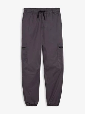 Ocieplane spodnie bojówki z dżersejową podszewką o kroju loose fit bonprix