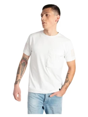 Oddychający bawełniany T-shirt z kieszenią na przodzie Duno
