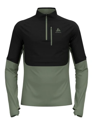 Odlo Bluza polarowa "Descent" w kolorze zielono-czarnym rozmiar: L