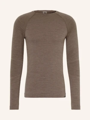 Odlo Koszulka Funkcyjna Seamless Performance Wool Z Wełną Merynosową braun BRĄZOWY