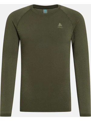 Odlo Podkoszulek funkcyjny "Performance Warm" w kolorze khaki rozmiar: L