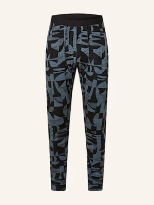 Odlo Spodnie Funkcyjne Merino Warm Jacquard blau