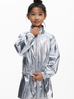 Dwustronna srebrna kurtka Desigual