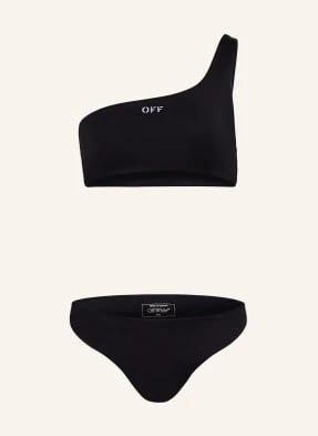 Off-White Bikini Na Jedno Ramię schwarz