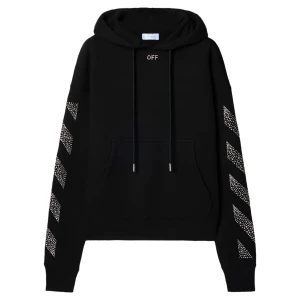 Off-White™ Bluza z kapturem Arrow, czarna Swarovski