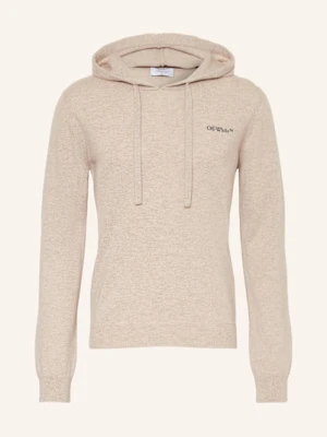 Off-White Bluza Z Kapturem Z Dzianiny Z Kaszmiru beige