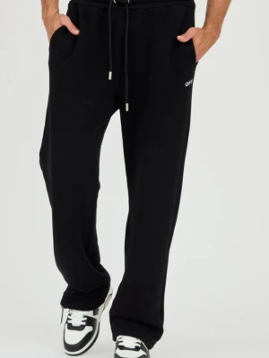 OFF-WHITE Czarne męskie spodnie dresowe Stitch Arr Sweatpants, Rozmiar XL Off White