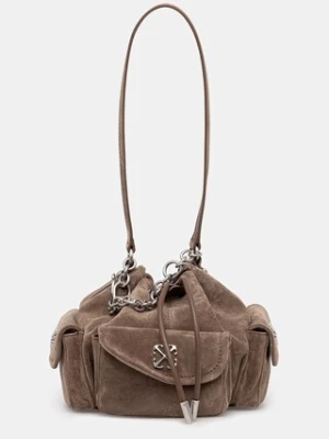 Off-White Dumbo.B torebka worek damska zamszowa