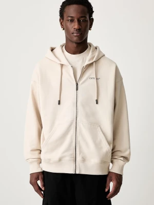 Off-White Half Arrows bluza rozpinana z kapturem bawełniana męska Off White