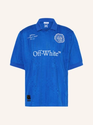 Off-White Koszulka Polo Z Dżerseju Lion Nation blau