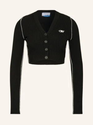 Off-White Krótki Kardigan schwarz
