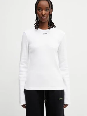 Off-White longsleeve damski bawełniany Off Stamp