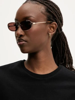Off-White okulary kolor brązowy OERI13M_607664
