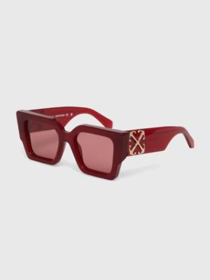 Off-White okulary przeciwsłoneczne kolor bordowy OERI128_552828