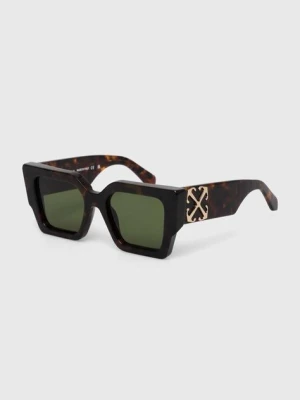 Off-White okulary przeciwsłoneczne kolor brązowy OERI128_5560