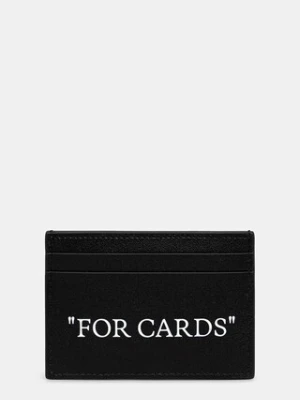 Off-White Quote etui na karty skórzane