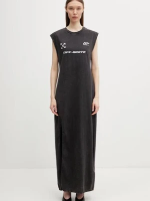 Off-White Racer sukienka z nadrukiem bawełniana