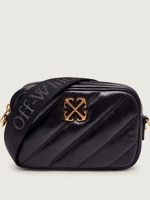 OFF-WHITE Skórzana listonoszka Off White czarny