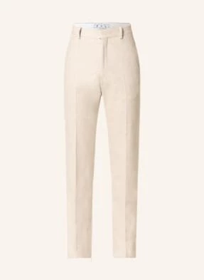 Off-White Spodnie Garniturowe Slim Fit beige