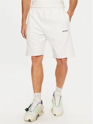 Off-White Szorty sportowe OMCI006G21FLE0010110 Biały Regular Fit