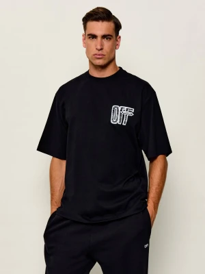 OFF-WHITE T-shirt Motion Arrow Skate | Loose fit Off White czarny
