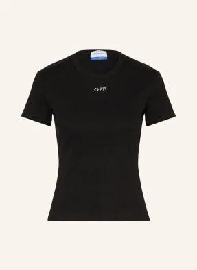 Off-White T-Shirt schwarz