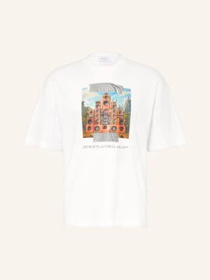Off-White T-Shirt Train Off Skate weiss