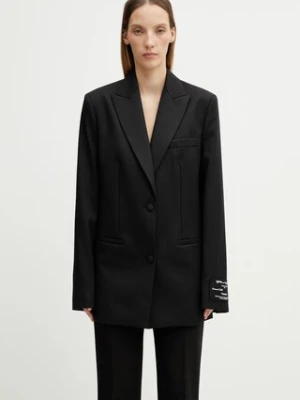 Off-White Tomboy Label marynarka jednorzędowa wełniana damska