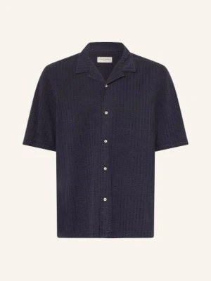 Officine Générale Koszula Lniana Benoit Slim Fit blau
