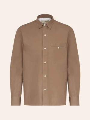 Officine Générale Koszula Lniana Benoit Slim Fit braun