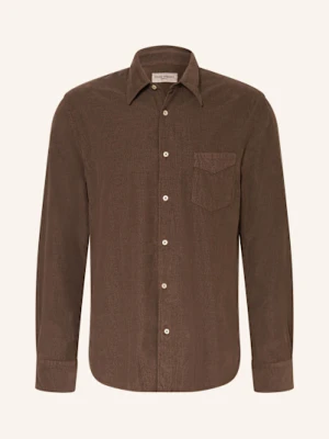 Officine Générale Koszula Sztruksowa Benoit Comfort Fit braun