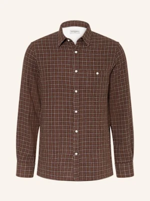 Officine Générale Koszula Younes Comfort Fit braun