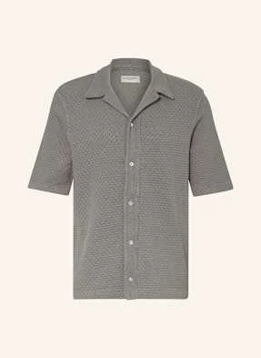 Officine Générale Koszula Z Dzianiny Kai Regular Fit grau